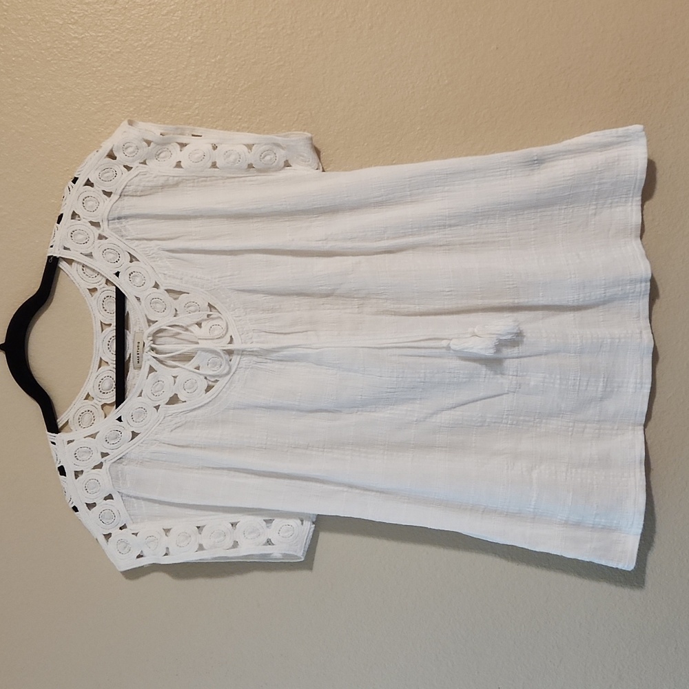 Max Studio Crinkle Cotton Tunic size L